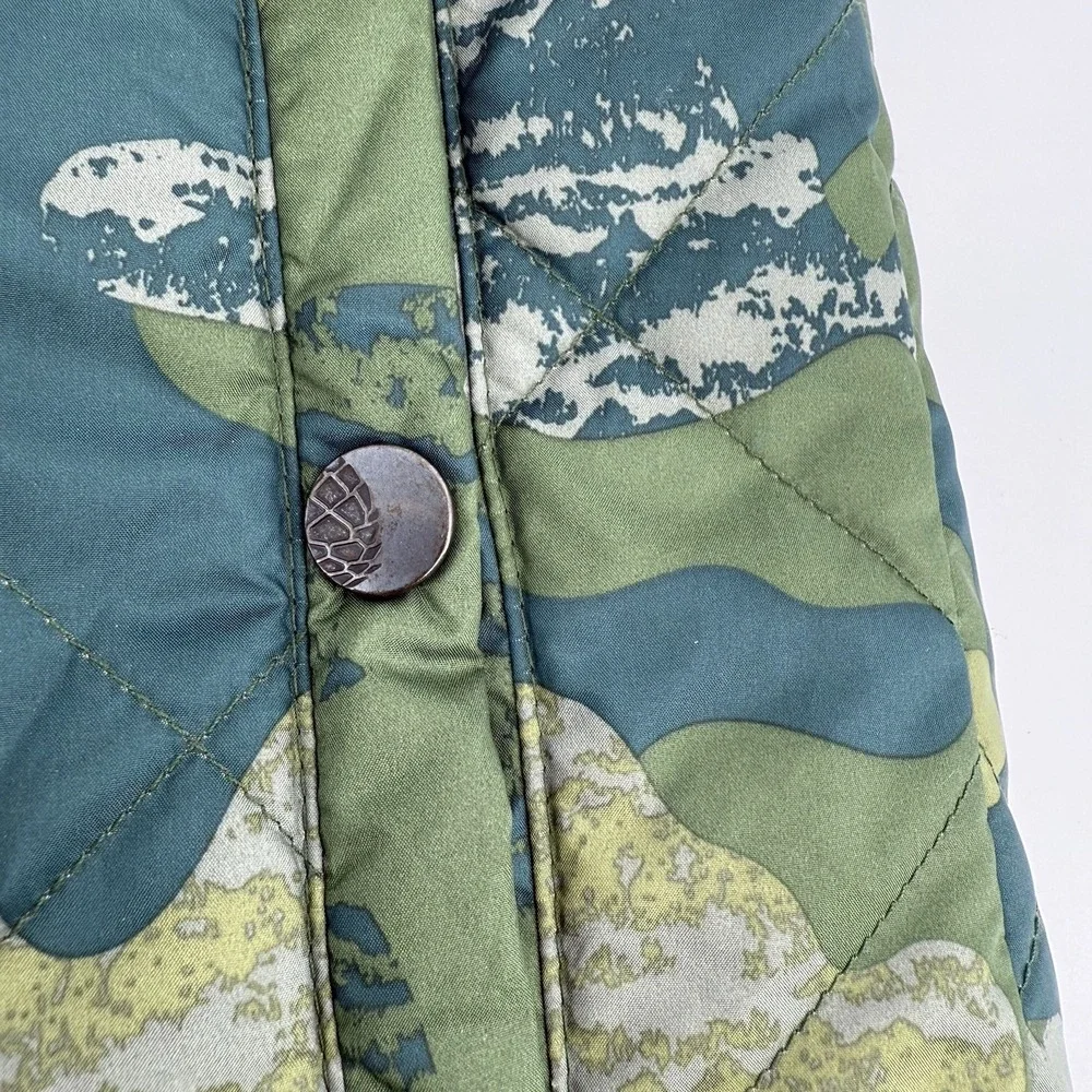 Stio‎ Men's S Thermore Insulated Quilted Jacket Camo Snap Front Puffer Shacket